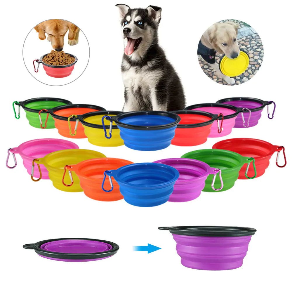 Discover the Colorful Collapsible Pet Bowl – Perfect for Travel