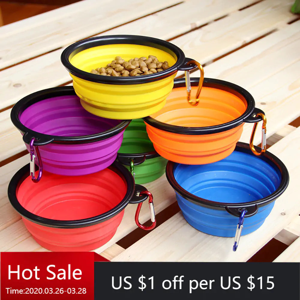 Discover the Colorful Collapsible Pet Bowl – Perfect for Travel